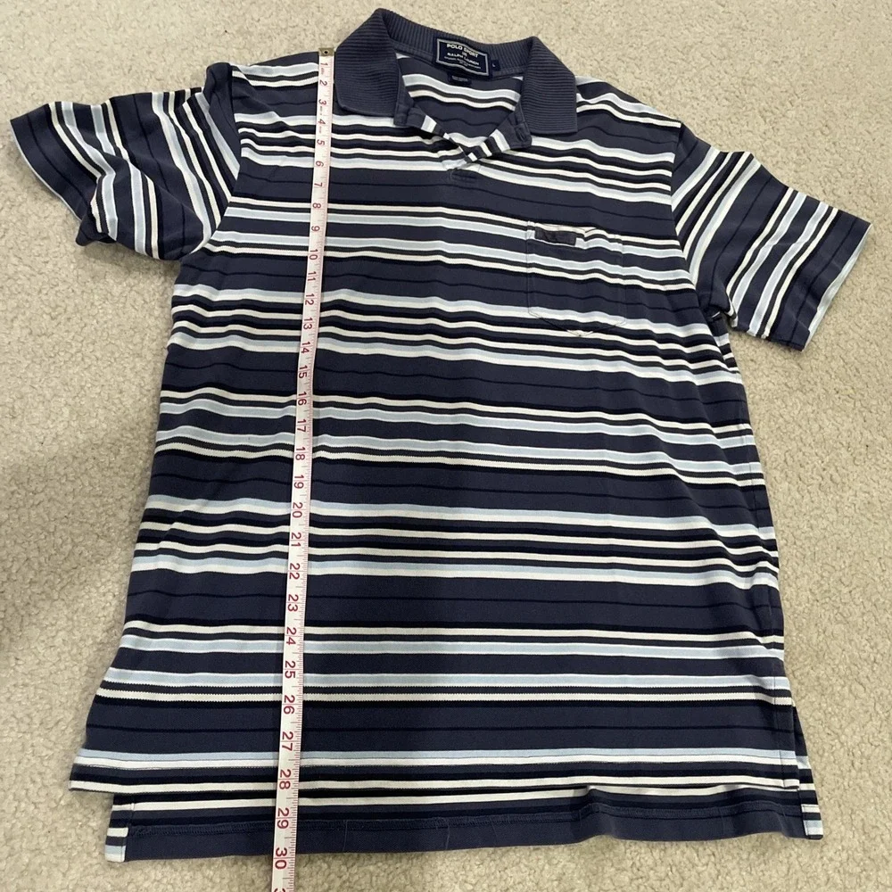 Polo Sport Ralph Lauren Mens Large Striped Logo Preowned